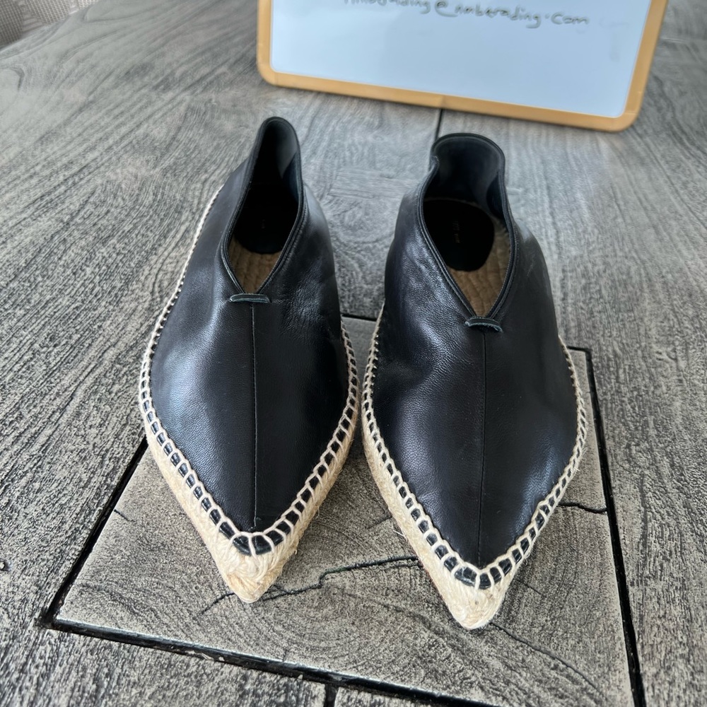 Celine made in Italy soft Italian leather 10M(40) pointed toe espadrilles flats - Picture 2 of 16